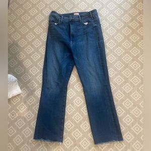 MOTHER- hustler ankle fray in ball of yarn color size 34